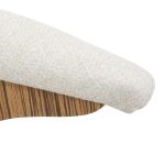 Gardenia Zebra Wood Cream Fabric 29-Inch Swivel Accent Chair