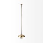 Garnet 13L x 13W Gold Hammered Metal Pendant Light