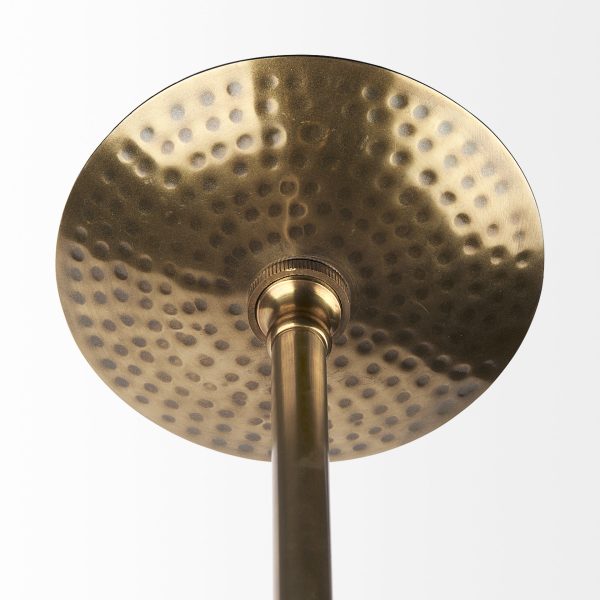 Garnet 13L x 13W Gold Hammered Metal Pendant Light 3