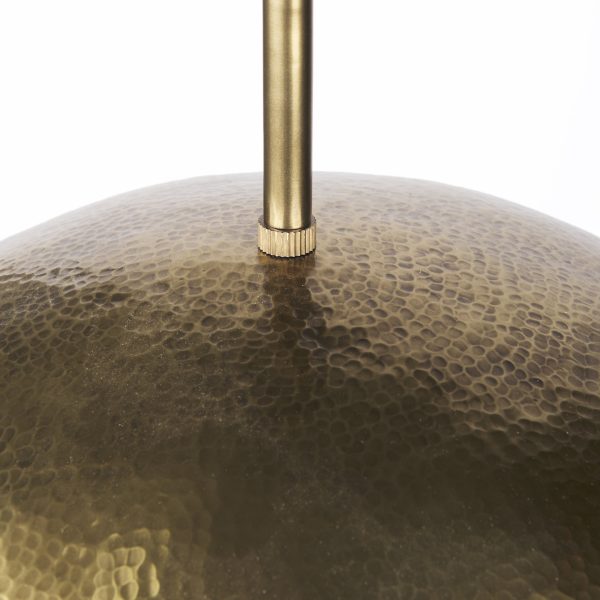 Garnet 13L x 13W Gold Hammered Metal Pendant Light 5