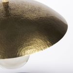 Garnet 13L x 13W Gold Hammered Metal Pendant Light