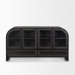Gehry I 62.3x16.5 Black Metal Frame w/Wood Accent 4 Cabinet Door Two Drawer Sideboard