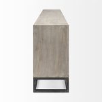 Genevieve II Light Brown Fir Veneer 9 Drawer Sideboard