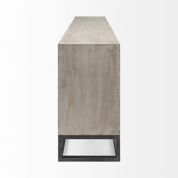 Genevieve II Light Brown Fir Veneer 9 Drawer Sideboard 4