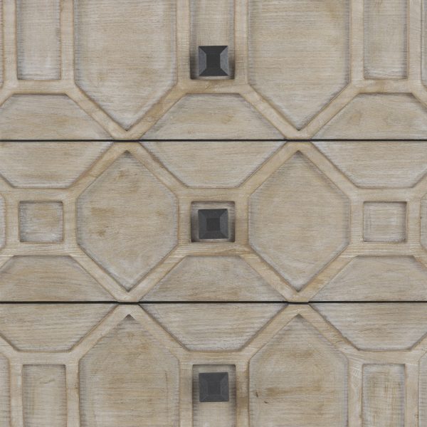 Genevieve II Light Brown Fir Veneer 9 Drawer Sideboard 7
