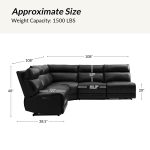 Genuine Leather Power Reclining Sectional with USB Charging 10 Genuine Leather Power Reclining Sectional with USB Charging