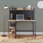 Geo Contemporary Black Steel and Natural Wood Shelf Desk 14 Geo Contemporary Black Steel and Natural Wood Shelf Desk