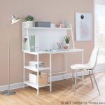 Geo Contemporary White Shelf Desk 15 Geo Contemporary White Shelf Desk