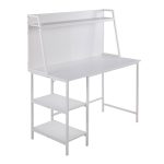 Geo Contemporary White Shelf Desk 17 Geo Contemporary White Shelf Desk