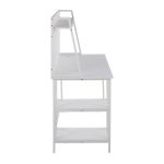 Geo Contemporary White Shelf Desk 18 Geo Contemporary White Shelf Desk