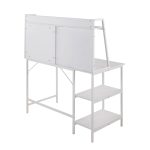 Geo Contemporary White Shelf Desk 19 Geo Contemporary White Shelf Desk