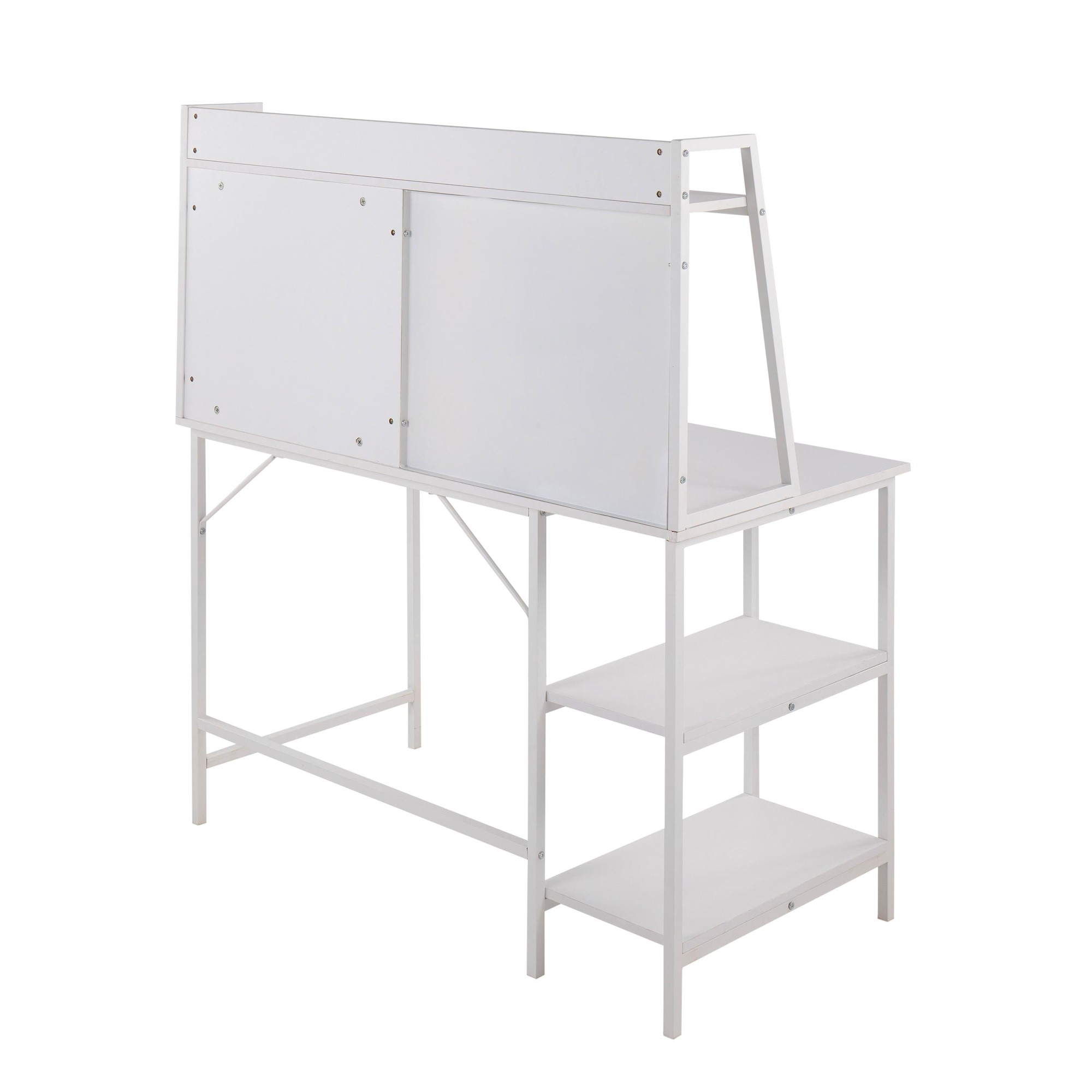 Geo Contemporary White Shelf Desk 7 Geo Contemporary White Shelf Desk - Image 7