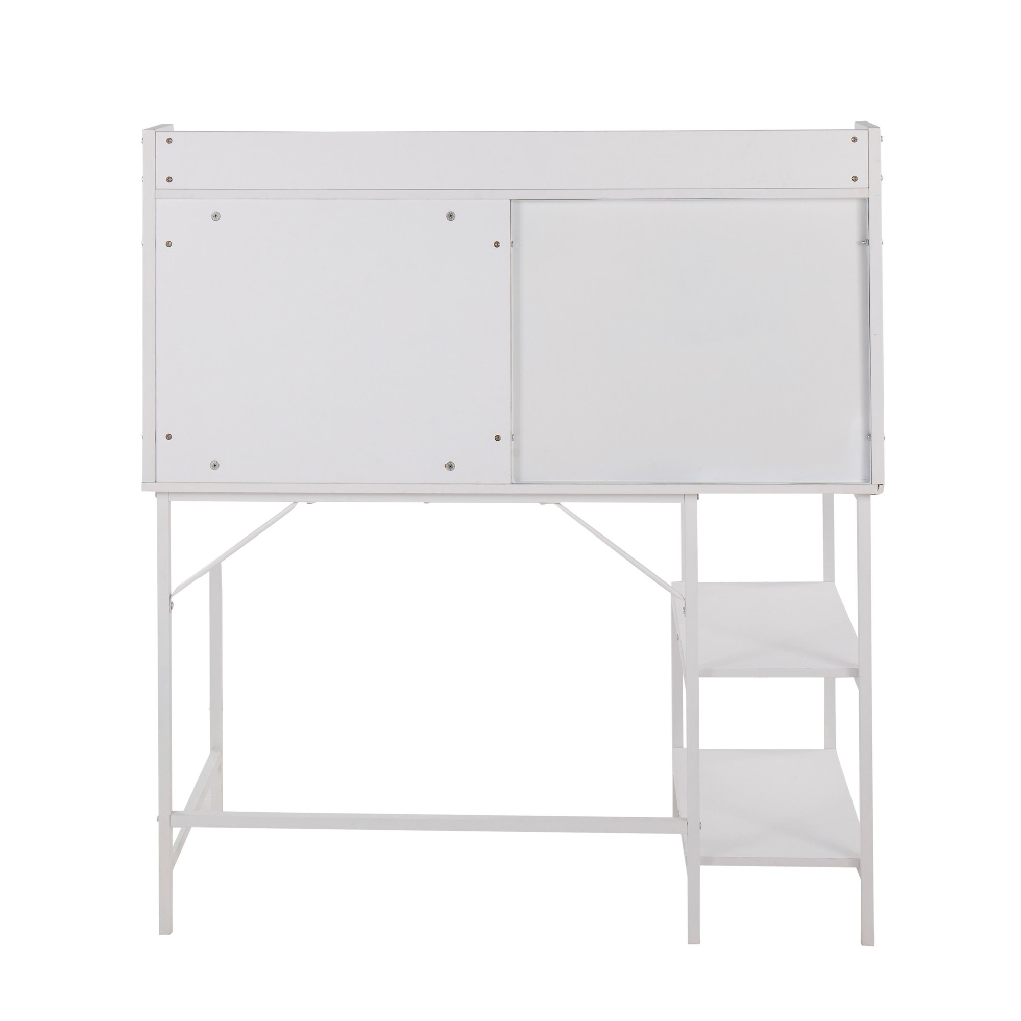 Geo Contemporary White Shelf Desk 8 Geo Contemporary White Shelf Desk - Image 8
