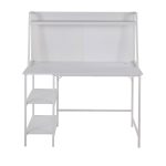 Geo Contemporary White Shelf Desk 21 Geo Contemporary White Shelf Desk