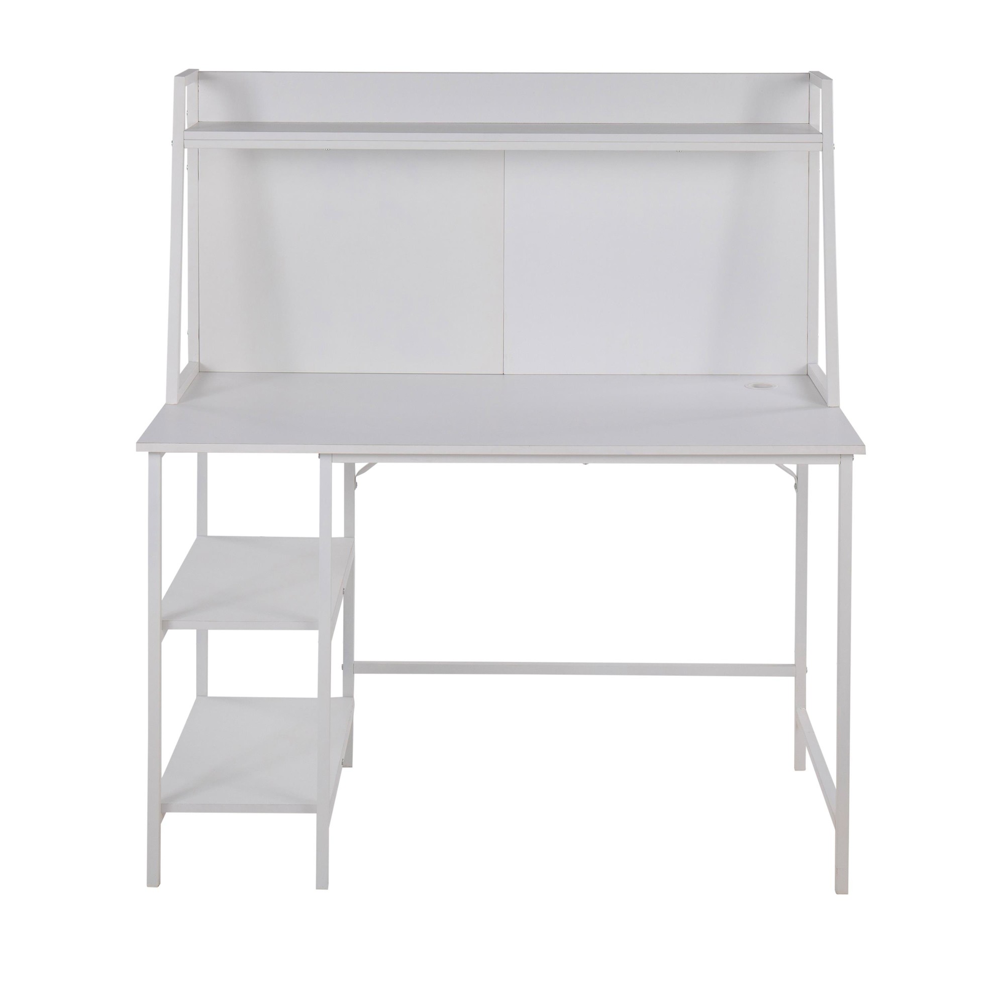 Geo Contemporary White Shelf Desk 9 Geo Contemporary White Shelf Desk - Image 9