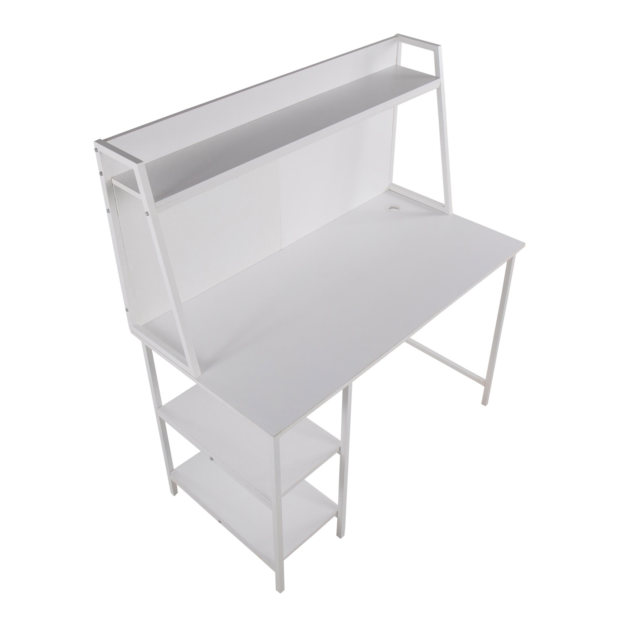 Geo Contemporary White Shelf Desk 10 Geo Contemporary White Shelf Desk - Image 10