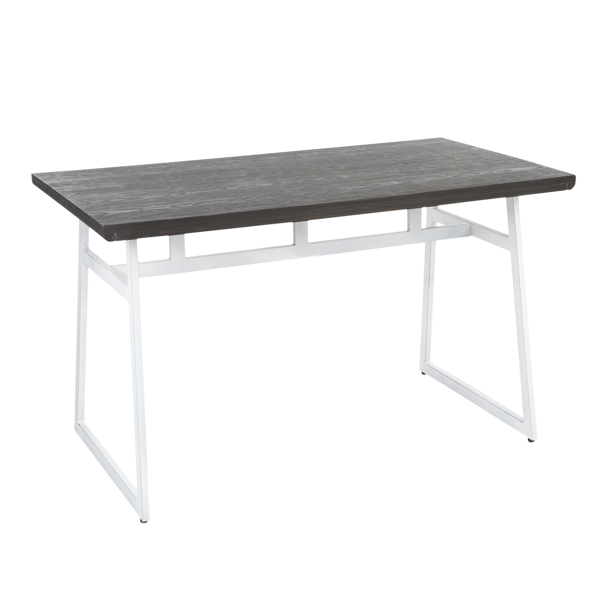 Geo Industrial Vintage White and Espresso Dining Table 1 Geo Industrial Vintage White and Espresso Dining Table