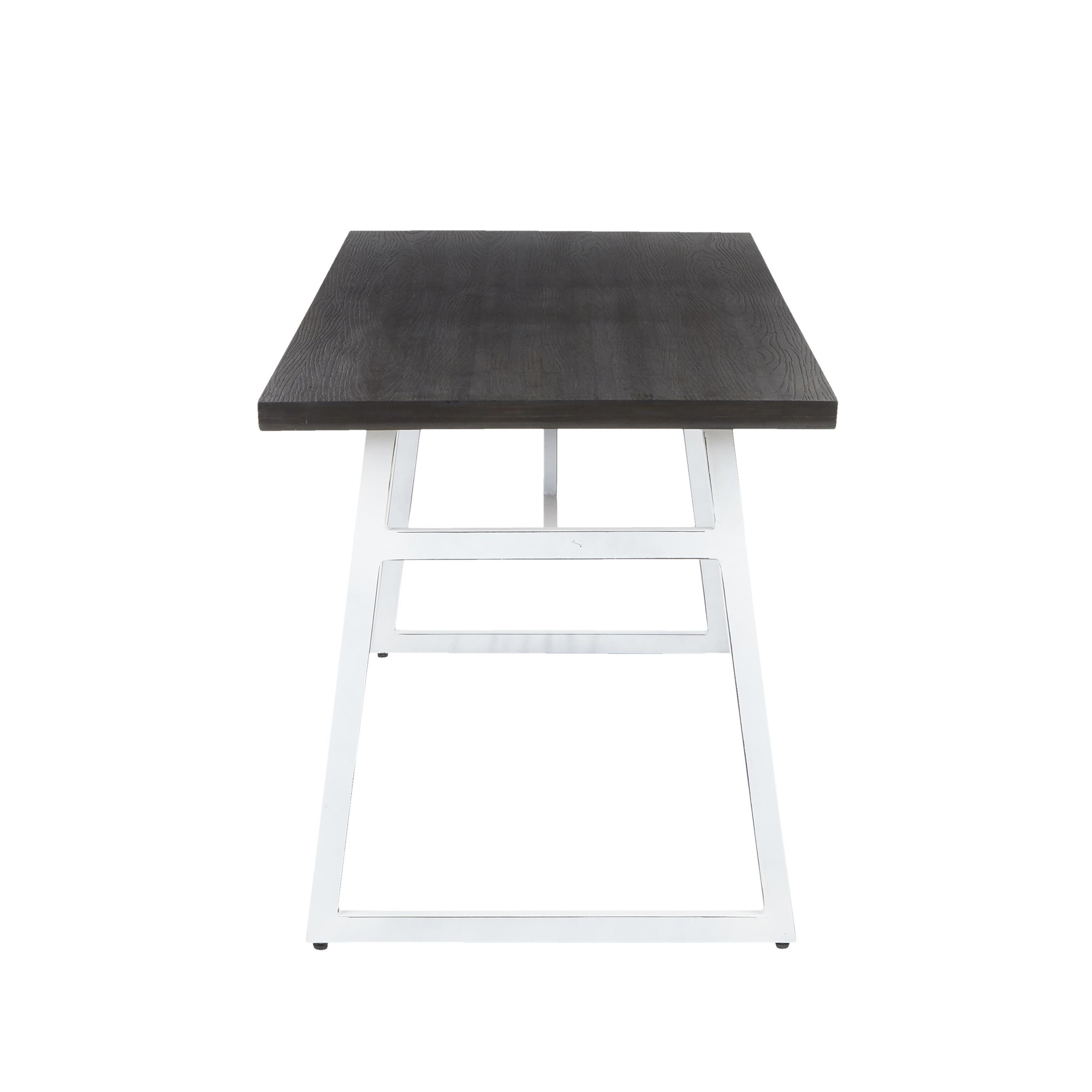 Geo Industrial Vintage White and Espresso Dining Table 2 Geo Industrial Vintage White and Espresso Dining Table - Image 2