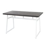 Geo Industrial Vintage White and Espresso Dining Table 10 Geo Industrial Vintage White and Espresso Dining Table