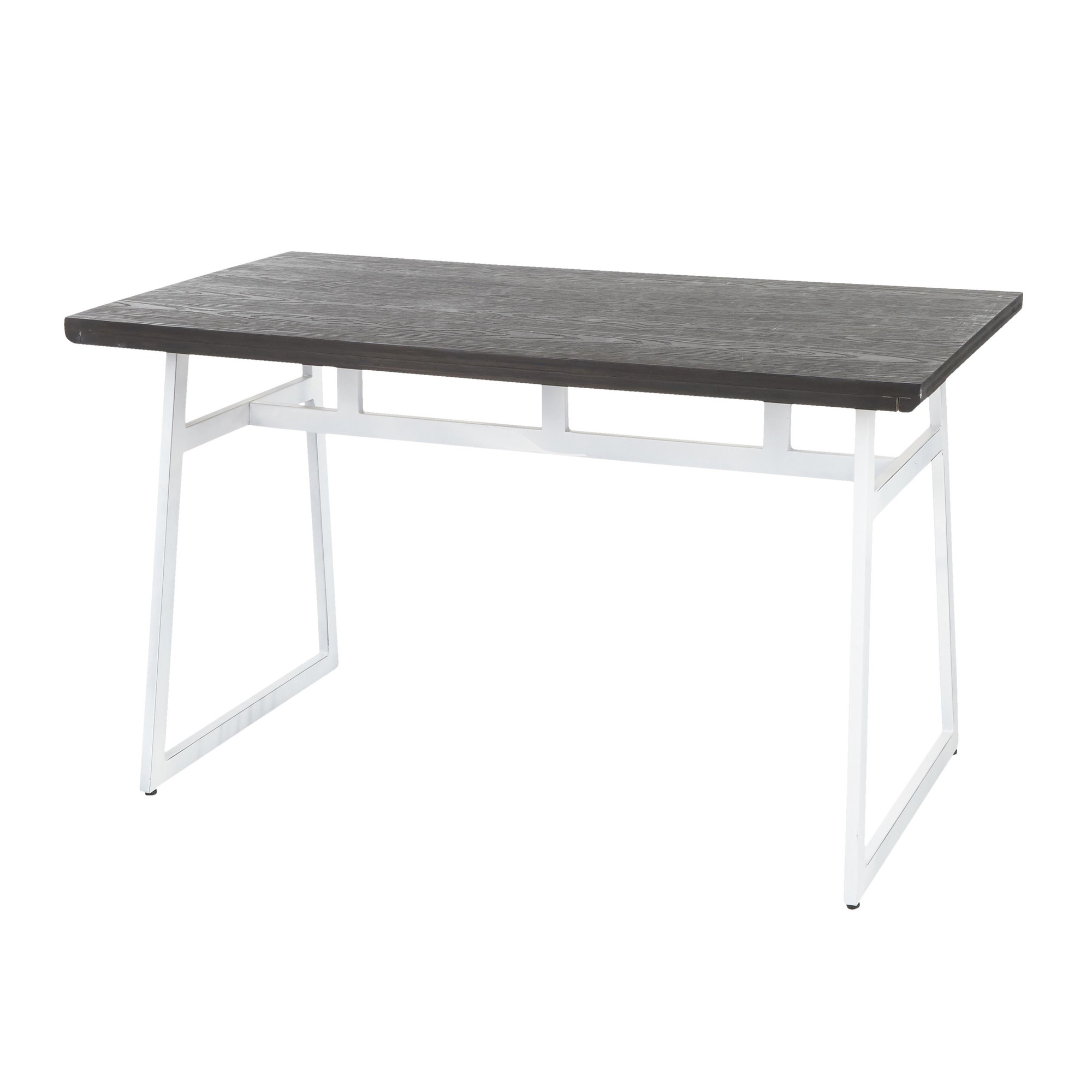 Geo Industrial Vintage White and Espresso Dining Table 3 Geo Industrial Vintage White and Espresso Dining Table - Image 3