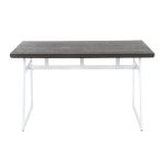 Geo Industrial Vintage White and Espresso Dining Table 11 Geo Industrial Vintage White and Espresso Dining Table