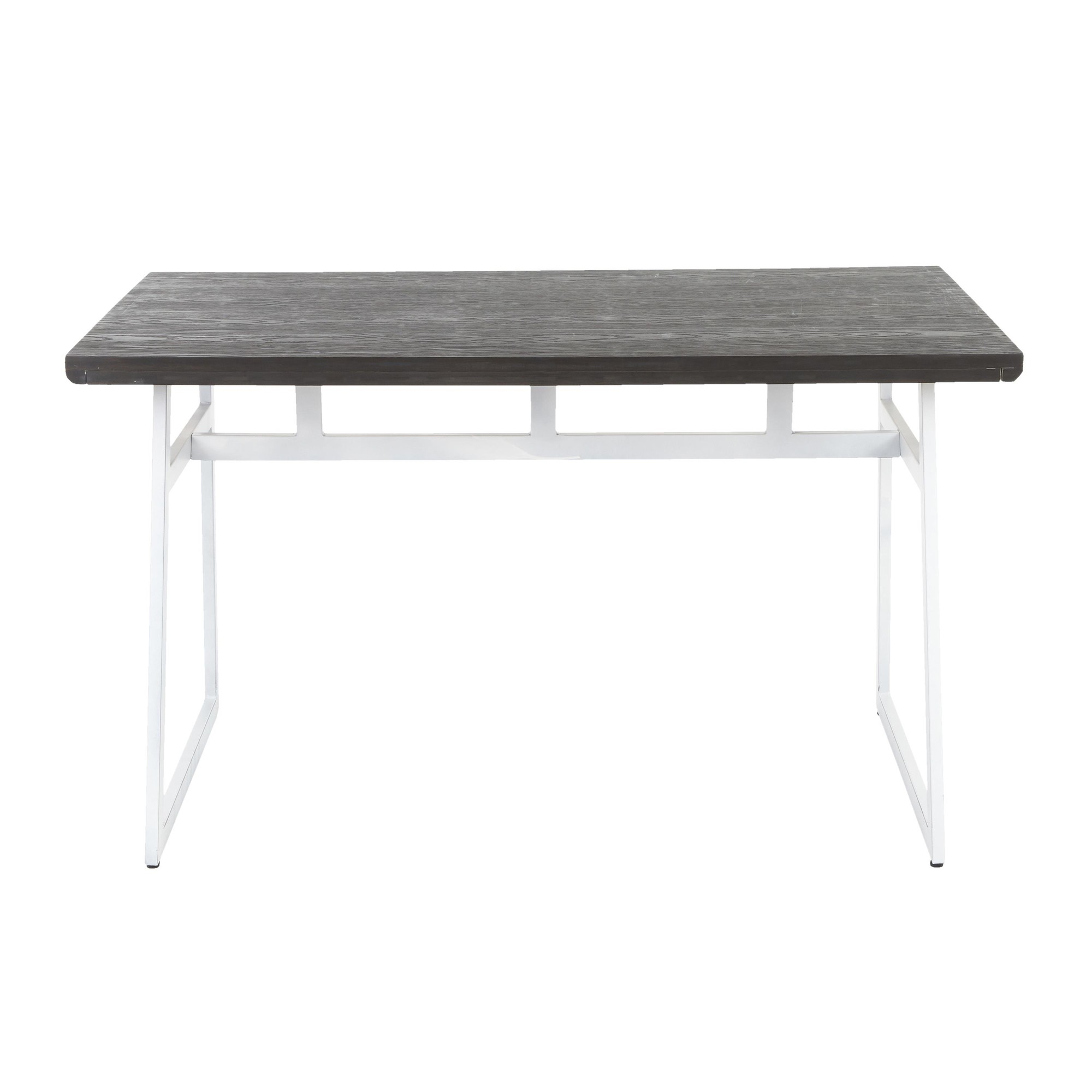 Geo Industrial Vintage White and Espresso Dining Table 4 Geo Industrial Vintage White and Espresso Dining Table - Image 4