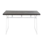 Geo Industrial Vintage White and Espresso Dining Table 12 Geo Industrial Vintage White and Espresso Dining Table