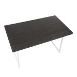 Geo Industrial Vintage White and Espresso Dining Table 13 Geo Industrial Vintage White and Espresso Dining Table