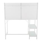 Geo White Contemporary Tiered Metal and Glass Desk 12 Geo White Contemporary Tiered Metal and Glass Desk