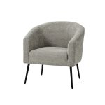 George Grey Chenille Modern Barrel Chair 7 George Grey Chenille Modern Barrel Chair