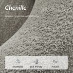 George Grey Chenille Modern Barrel Chair 8 George Grey Chenille Modern Barrel Chair