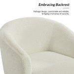 George Ivory Chenille Modern Barrel Accent Chair 9 George Ivory Chenille Modern Barrel Accent Chair