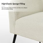 George Ivory Chenille Modern Barrel Accent Chair 10 George Ivory Chenille Modern Barrel Accent Chair