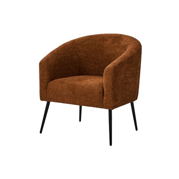 George Rust Chenille Modern Barrel Accent Chair 1