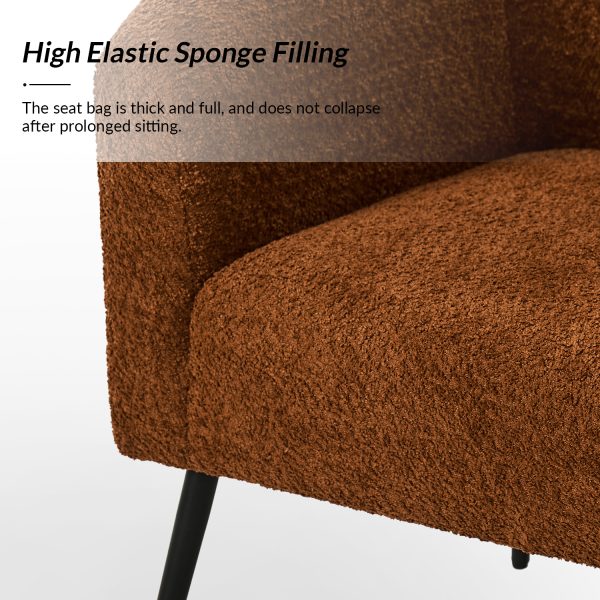 George Rust Chenille Modern Barrel Accent Chair 4