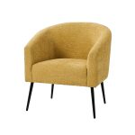 George Yellow Chenille Modern Barrel Accent Chair 7 George Yellow Chenille Modern Barrel Accent Chair