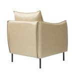 Georges Beige Vegan Leather Modern Armchair