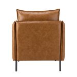 Georges Camel Vegan Leather Modern Armchair 9 Georges Camel Vegan Leather Modern Armchair