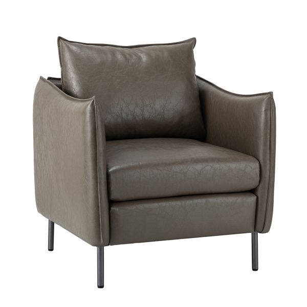 Georges Modern Vegan Leather Armchair 1