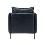 Georges Navy Vegan Leather Modern Armchair 9 Georges Navy Vegan Leather Modern Armchair