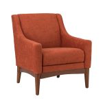 Gerard Orange Mid-Century Modern Ergonomic Armchair