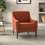 Gerard Orange Mid-Century Modern Ergonomic Armchair