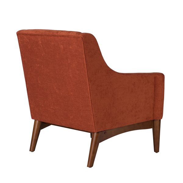 Gerard Orange Mid Century Modern Ergonomic Armchair 2