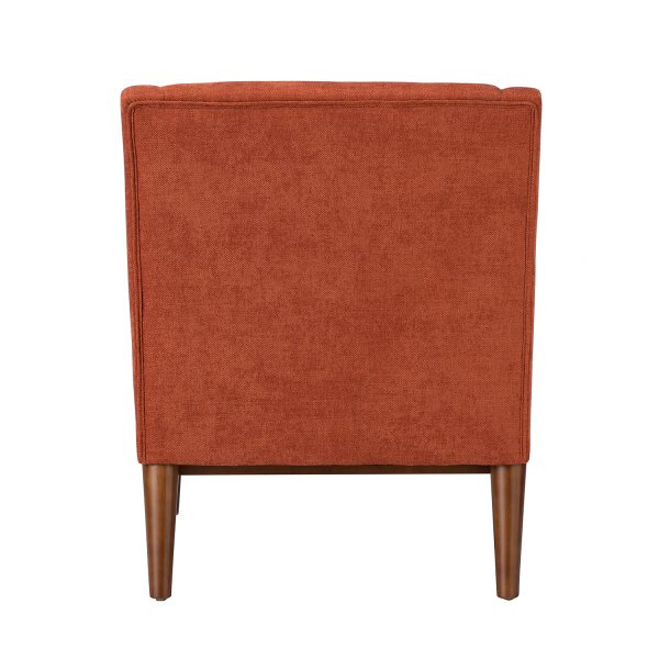 Gerard Orange Mid Century Modern Ergonomic Armchair 3