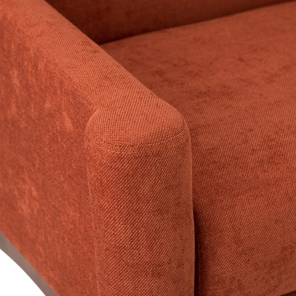 Gerard Orange Mid Century Modern Ergonomic Armchair 4