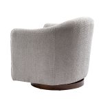Gero Grey Chenille 360 Swivel Modern Barrel Chair 9 Gero Grey Chenille 360 Swivel Modern Barrel Chair