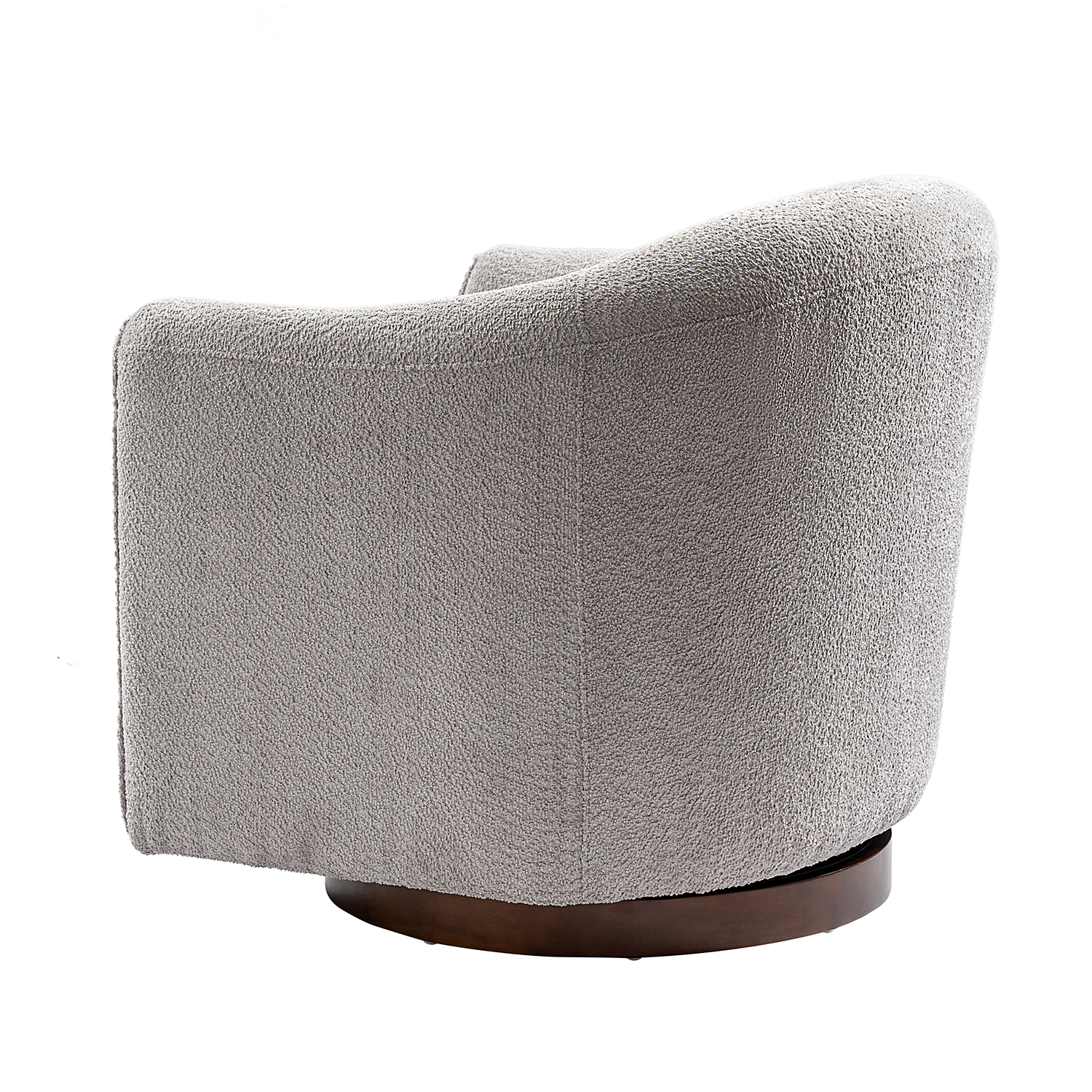 Gero Grey Chenille 360 Swivel Modern Barrel Chair 4 Gero Grey Chenille 360 Swivel Modern Barrel Chair - Image 4