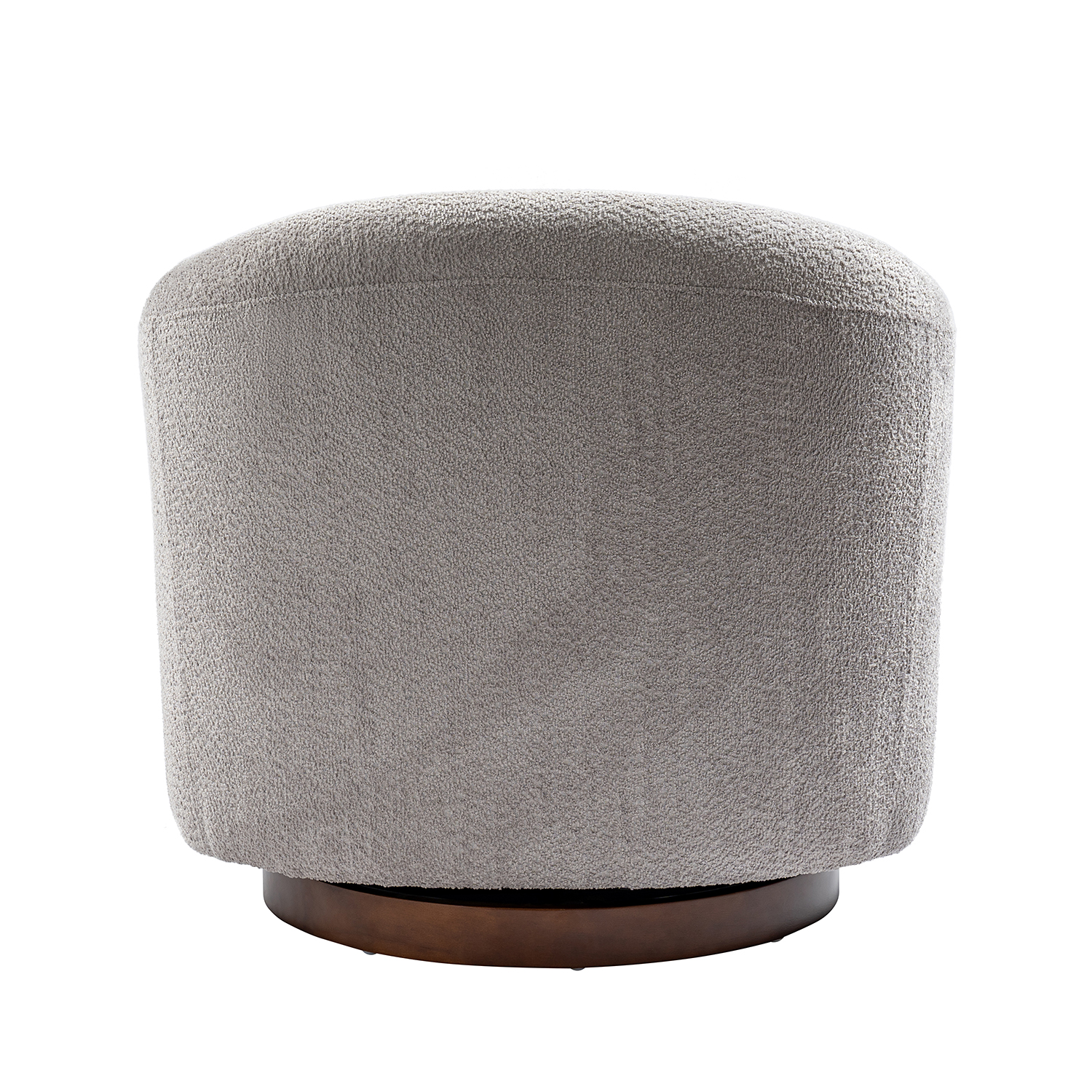 Gero Grey Chenille 360 Swivel Modern Barrel Chair 5 Gero Grey Chenille 360 Swivel Modern Barrel Chair - Image 5