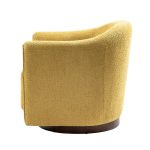 Gero Yellow Chenille 360 Swivel Modern Barrel Accent Chair 8 Gero Yellow Chenille 360 Swivel Modern Barrel Accent Chair