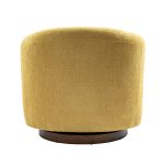 Gero Yellow Chenille 360 Swivel Modern Barrel Accent Chair 10 Gero Yellow Chenille 360 Swivel Modern Barrel Accent Chair